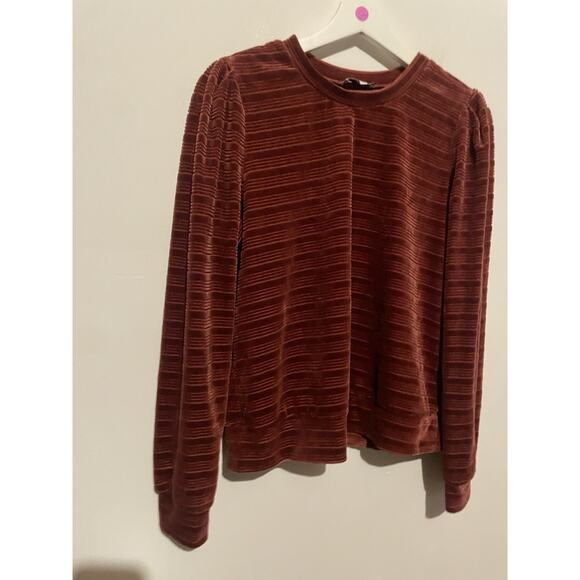 Heartloom Sangria Rust‎ Somi Velvet Sweatshirt Top Size Size M - Picture 3 of 7